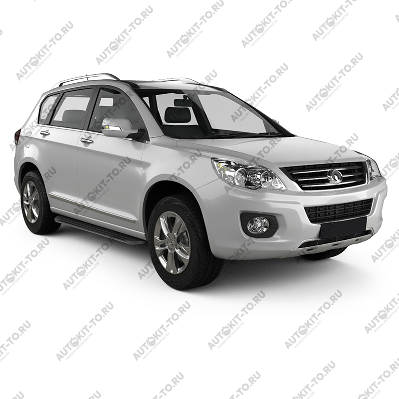 Пороги алюминиевые в полоску для Haval H6 2014+